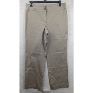 Style & Co sz 12 Wide Leg Trouser Pants high rise stretchy fawn n color 1995